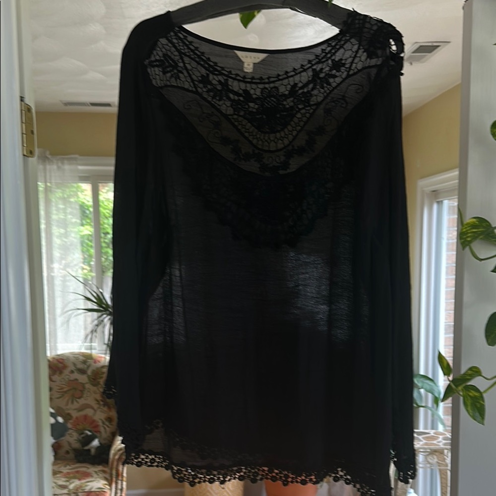 Adiva Black Lace Top